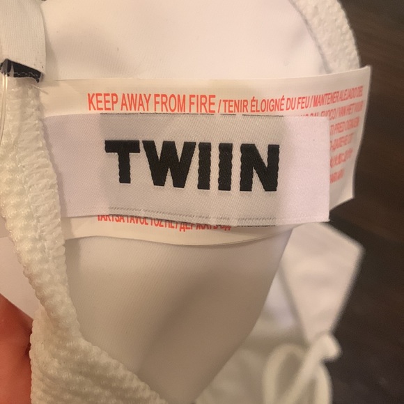 NWT twin white tie up bikini bottom - Picture 7 of 8